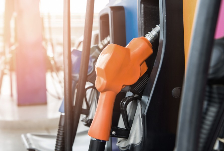 Gasoline pump at a gas station