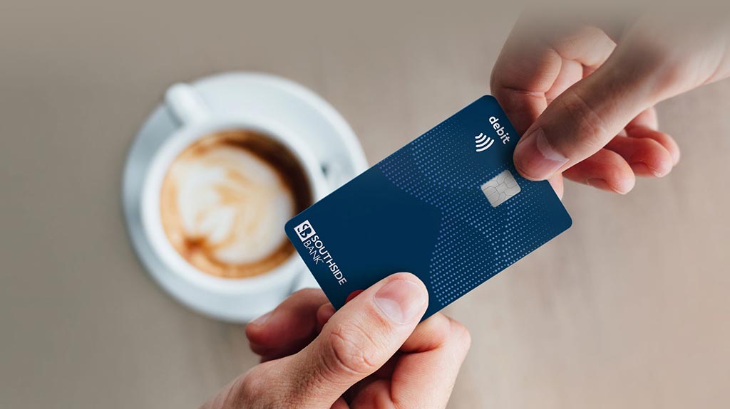 Paying for coffee with a Southside debit card