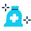 Financial document icon with a security checkmark badge.
